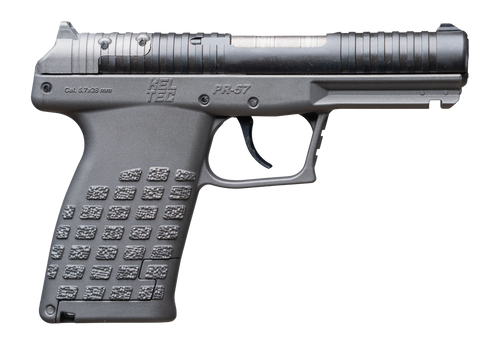 Kel-Tec PR57TNG PR-5.7  Compact Frame 5.7x28mm 20+1 4" Stainless Steel Rotary Barrel, Black Optic Ready/Serrated Slide, Tungsten Gray Frame & Textured Grip