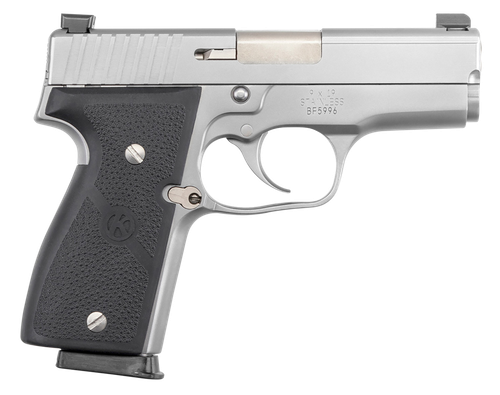 Kahr Arms K9093NA K  9mm Luger Caliber with 3.50" Barrel, 7+1 Capacity, Overall Matte Stainless Steel Finish, Serrated Slide, Textured Wraparound Black Polymer Grip & TruGlo Night Sights