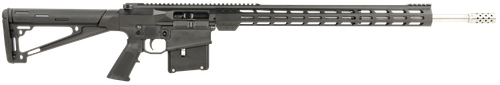 Great Lakes Firearms GL10LA7REMSSBLK AR-10  7mm Rem Mag 5+1 24", Black, 20" M-Lok Handguard Fixed Hogue OverMolded Stock, A2 Grip, Muzzle Brake