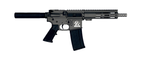 Great Lakes Firearms GL15223SSPTNG AR-15 Pistol 223 Wylde 30+1 7.50" Stainless Barrel, Tungsten Rec, 7" M-LOK Handguard, Buffer Tube (No Brace), Black A2 Grip