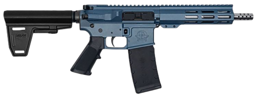 Great Lakes Firearms GL15223SSPBBLU AR-15  223 Wylde 30+1 7.50" Black Nitride Threaded Barrel, M-LOK Handguard, Blue Titanium Cerakote Aluminum Receiver w/Picatinny Rail, Black Polymer Mil-Spec Grip
