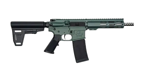 Great Lakes Firearms GL15223SSPBCHG AR-15  223 Wylde 30+1 7.50" Black Nitride Threaded Barrel, M-LOK Handguard, Charcoal Green Cerakote Aluminum Receiver w/Picatinny Rail, Black Polymer Mil-Spec Grip
