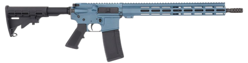 Great Lakes Firearms GL15223BLU AR-15  223 Wylde 30+1 16" Black Nitride Threaded Barrel, Blue Titanium Cerakote Aluminum Receiver w/Picatinny Rail, M-LOK Handguard, Black Polymer Stock, Mil-Spec Grip
