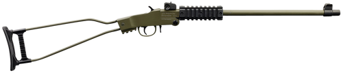 Chiappa Firearms 500266 Little Badger  Full Size 22 LR 1 Shot, 16.50" OD Green Cerakote Steel Threaded Barrel, OD Green Cerakote Quad Picatinny Receiver, OD Green Cerakote Underfolding Wire Frame Stoc