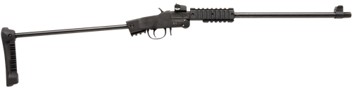 Chiappa Firearms 500265 Little Badger Xtreme Full Size 22 LR 1 Shot, 16.50" Black Steel Threaded Barrel, Black Quad Picatinny Receiver, Black Folding Steel Rod Stock, Right Hand