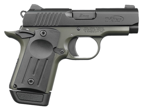 TriStar 85714 Protege X  Sub-Compact Frame 9mm Luger 7+1 3.20" Black Steel Barrel, Black Cerakote Serrated Steel Slide, OD Green Cerakote Frame, Black Polymer Grip