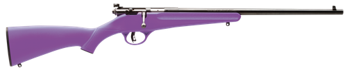 Savage Arms 13783 Rascal  Youth 22 LR 1rd 16.13" Matte Black Sporter Barrel, Matte Black Carbon Steel Receiver, Purple Fixed Synthetic Stock, Right Hand