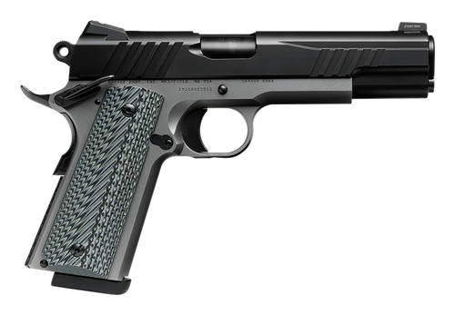 Savage Arms 67206 1911 Government 9mm Luger 10+1 5" Black Stainless Steel Barrel, Black Nitride Serrated Stainless Steel Slide, Stainless Steel Frame w/Beavertail, Black/Gray VZ Grip