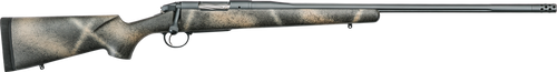 Bergara Rifles BPR3365 Premier Highlander 6.5 Creedmoor 4+1 24" Sniper Gray Cerakote Fluted Barrel, Sniper Gray Cerakote 416 Stainless Steel Receiver, Woodland Camo Grayboe Stock