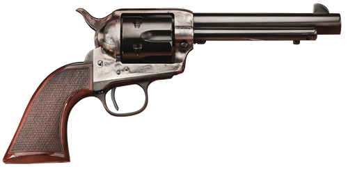 Taylors & Company 4109DE Smoke Wagon Deluxe 45 Colt (LC) 6rd 4.75" Blued Cylinder & Barrel Color Case Hardened Steel Frame Checkered Walnut Grip