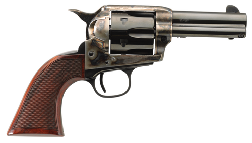 Taylors & Company 556217DE Short Stroke Runnin Iron Deluxe 45 Colt (LC) 6rd 3.50" Blued Cylinder & Barrel Color Case Hardened Steel Frame Checkered Walnut Grip (Taylor Tuned)