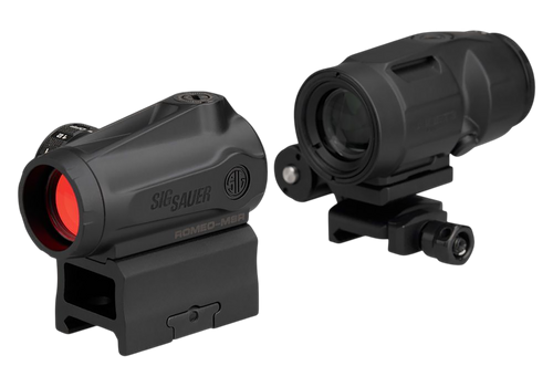Sig Sauer Electro-Optics SORJMSR101 Romeo-MSR Gen II w/Juliet3 Black 1x/3x 20mm/22mm 2 MOA Red Dot Juliet 3 Micro Magnifier