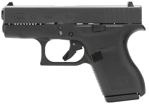 Glock 42 Gen 3 .380 ACP, 3.25" Barrel, 6+1, Black nDLC 