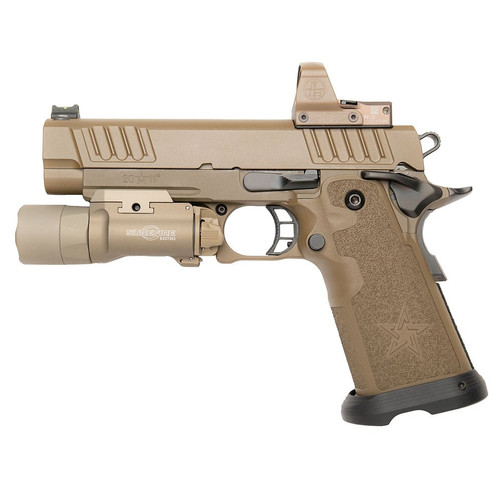 Staccato P Seven Shades Of Sahara 9mm Luger, 4.4" Barrel, 17+1, Black DLC / Sahara Cerakote