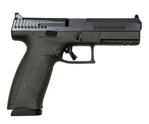CZ P-10 F Range Pack 9mm Luger, 4.5" Barrel, 19+1, OD Green Polymer