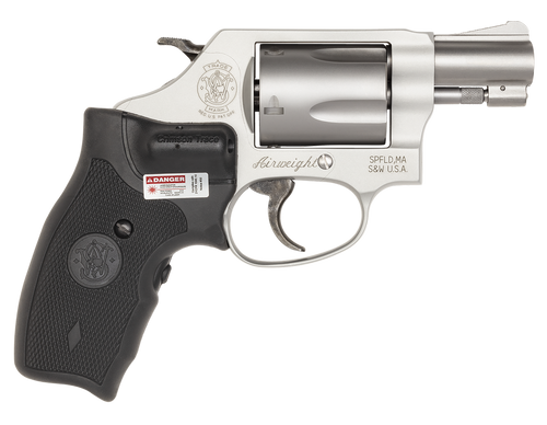 Smith & Wesson 163052 Model 637 w/Laser J-Frame 38 Special +P 5 Shot 1.88" Stainless Steel Barrel, Stainless Cylinder, Matte Silver Aluminum Frame, Black Crimson Trace Lasergrip