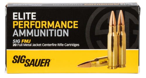 Sig Sauer E308B120 Elite Performance  308 Win 150 gr Full Metal Jacket 20 Per Box/ 25 Case