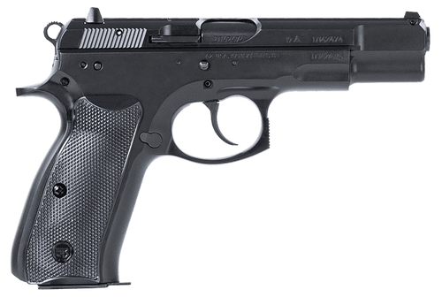 CZ-USA 01130 75 BD 9mm Luger 10+1 4.60" Black Steel Barrel, Black Steel Serrated Slide, Black Polycoat Steel Frame w/Beavertail, Black Plastic Grip, Ambidextrous