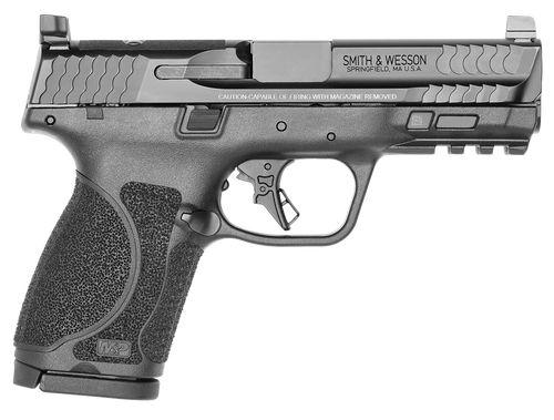 Smith & Wesson 13563 M&P M2.0  Compact 9mm Luger 15+1, 4" Black Armornite Steel Barrel & Optic Cut/Serrated Slide, Matte Black Polymer Frame w/Picatinny Rail