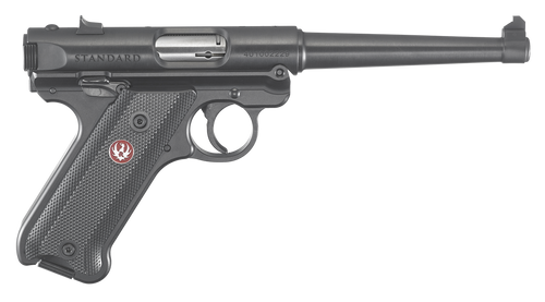 Ruger 40105 Mark IV  22 LR 10+1 6" Satin Stainless Tapered Barrel, Blued Steel Slide & Aluminum Frame Checkered Synthetic Grip