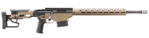 Ruger 18104 Precision  308 Win 10+1 20" Black Threaded Barrel, Smoked Bronze Cerakote Picatinny Rail Steel Receiver, M-LOK Handguard, Adj Folding Black Stock, Magpul K2-XL Grip