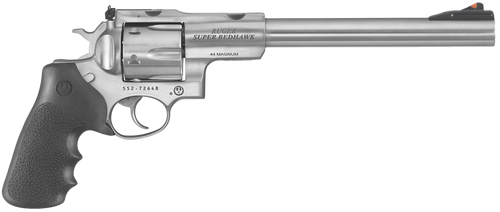 Ruger 5502 Super Redhawk  Large Frame 44 Rem Mag/44 Special 6rd 9.50" Satin Stainless Steel w/Integral Mount Barrel, Satin Cylinder & Frame, Hogue Tamer Monogrip, Transfer Bar Safety, Exposed Hammer