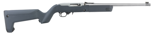 Ruger 31152 10/22 Takedown 22 LR 10+1 16.40" Barrel, Satin Stainless Steel, Magpul X-22 Backpacker Stealth Gray Stock, Cross-Bolt Manual Safety, Includes 4 BX-1 Magazines