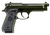 Beretta USA J92F300GR15 92FS  Full Size Frame 9mm Luger 15+1 4.90" Black Steel Barrel, OD Green Cerakote Serrated Slide, OD Green Cerakote Aluminum Frame w/Beavertail, Black Textured Grip