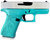 Glock 43X MOS 9mm Luger, 3.41" Barrel, 10+1, Robin's Egg Blue Cerakote / Frost Glitter Cerakote
