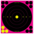 Birchwood Casey 34808 Shoot-N-C Reactive Target Self-Adhesive Paper Black/Pink 8" Bullseye 6 Pack