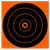 Birchwood Casey 36123 Big Burst Revealing Target Self-Adhesive Paper Black/Orange 12" Bullseye 3 Pack