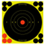 Birchwood Casey 34550 Shoot-N-C Reactive Target Self-Adhesive Paper Black/Yellow/Red 6" Bullseye 60 Pack