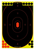 Birchwood Casey 34603 Shoot-N-C Reactive Target Self-Adhesive Paper Black/Yellow/Red 12"x18" Oval Silhouette 100 Pack