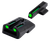 TruGlo TG131NT4 TFO  Green/Tritium/Fiber Optic Front Sight-Green/Tritium/Fiber Optic Rear Sight 1911 Officer/Commander