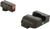 AmeriGlo GL201 i-Dot Sight  Set for Glock  Green Tritium Orange Outline Front Sight-Green Tritium Rear Sight
