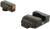 AmeriGlo GL201 i-Dot Sight  Set for Glock  Green Tritium Orange Outline Front Sight-Green Tritium Rear Sight