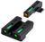 TruGlo TG13SG4A TFX  Black | Green Tritium & Fiber Optic White Outline Front Sight Green Tritium & Fiber Optic Rear Sight