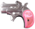 Bond Arms BAM Mini Girl 357 Mag/38 Sp 2rd 2.50" Stainless Steel Double Barrel & Frame, Auto Extractor & Rebounding Hammer, Blade Front/Fixed Rear Sights, Pink Laminate Grip, Manual Safety