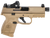 FN 66100797 509 Compact Tactical 9mm Luger 4.32" Threaded Barrel, 12+1/24+1, FDE Polymer Frame w/Mounting Rail, Optic Cut FDE Stainless Steel Slide, Includes Viper Red Dot