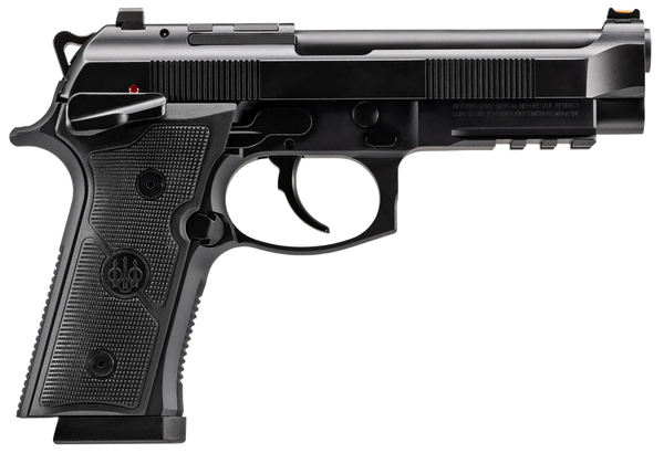 Beretta USA J92XFMSDA20 92GTS  9mm Luger 10+1 4.70" Black Inox Steel Barrel, Black Cerakote Optic Ready/Serrated Steel Slide + Aluminum Frame w/Beavertail & Picatinny Rail, Ambidextrous