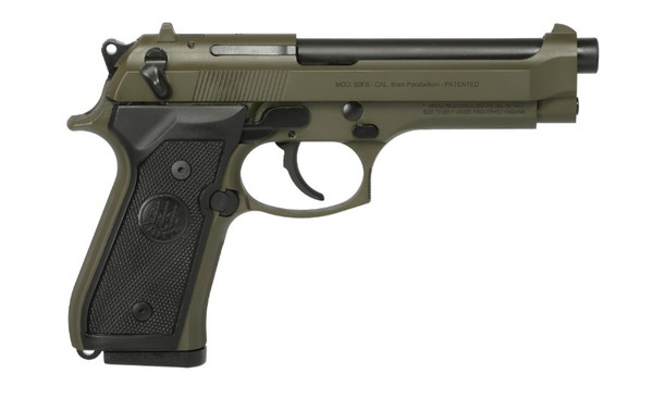 92FS 9MM OD GREEN 4.9" 15+19mm