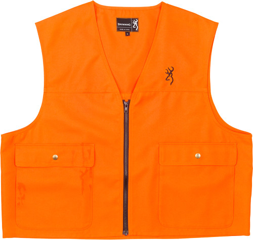 BROWNING SAFETY VEST BUCK MARK LOGO BLAZE ORANGE 2XL