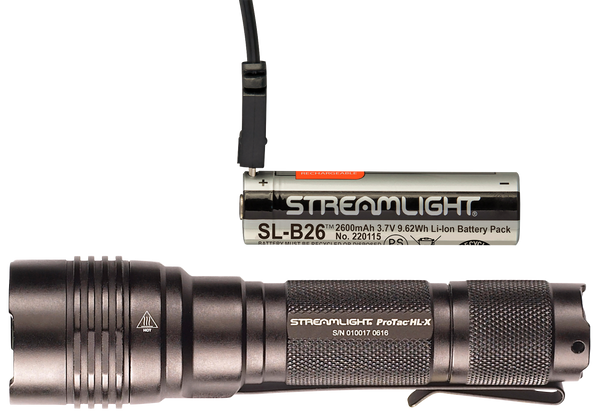 Streamlight 88084 ProTac HL-X USB Flashlight  Black Anodized 65/400/1000 Lumens   White LED