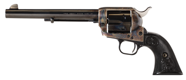 Colt Mfg P1670 Single Action Army Peacemaker 357 Mag 6 Shot 7.50" Blued Barrel & Cylinder, Color Case Hardened Frame, Black Polymer Grip