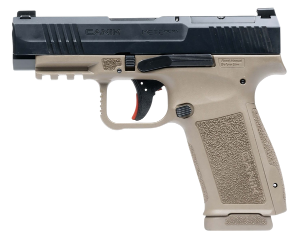 Canik HG7885CABD-N Mete MC9LS *CA Compliant 9mm Luger 10+1 3.63" Black Steel Barrel, Black Nitride Steel Serrated Slide, Flat Dark Earth Polymer Frame w/Picatinny Rail, Interchangeable Backstrap Grip