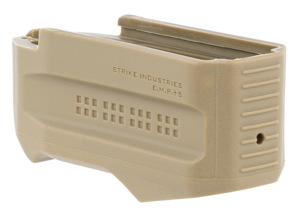 Strike Industries EMP+5FDE Enhanced Magazine Plate  made of Polymer with Flat Dark Earth Finish for Magpul PMAG Gen M3 (Adds 5rds)