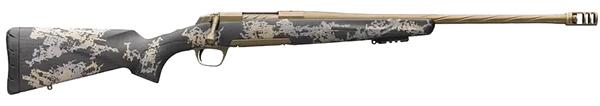 Browning 035582299 X-Bolt Mountain Pro Burnt Bronze SPR 6.8 Western 3+1 20" Fluted, Burnt Bronze Cerakote Barrel/Rec, Carbon Fiber Stock With Accent Graphics, Recoil Hawg Muzzle Brake