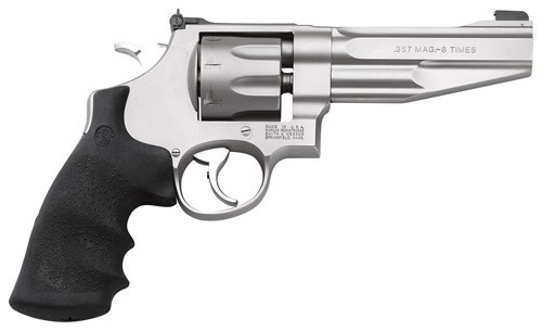 S&W 627 PERFORMANCE CENTER 357 5" AS 8-SHOT SS WOOD&RUB