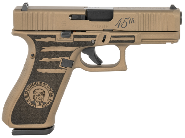 Glock PA455S204PRESBB G45 Gen5 Compact Frame 9mm Luger 17+1 4.02" Black GMB Barrel Serrated Steel Slide Polymer Frame w/Picatinny Rail, Ambidextrous