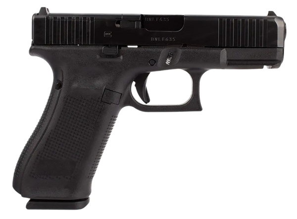 Glock UA455S201MOS G45 Gen5 MOS 9mm Luger 10+1 4.02" Black GMB Barrel, Black nDLC MOS Cut/Serrated Steel Slide, Black Polymer Frame w/Picatinny Rail, Interchangeable Backstrap Grip